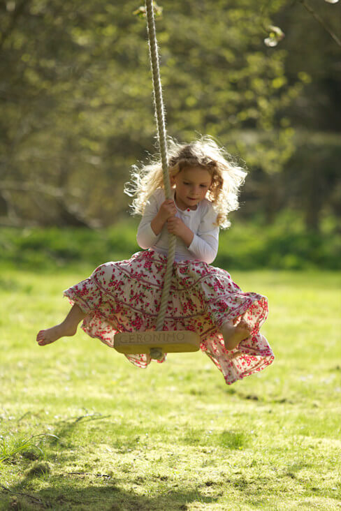 A swing in the garden